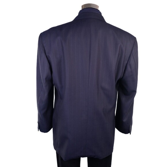 Mani Men's Striped 2 Button Sport Coat Jacket Blazer Wool Size 44RS Casual Suits - Picture 9 of 15